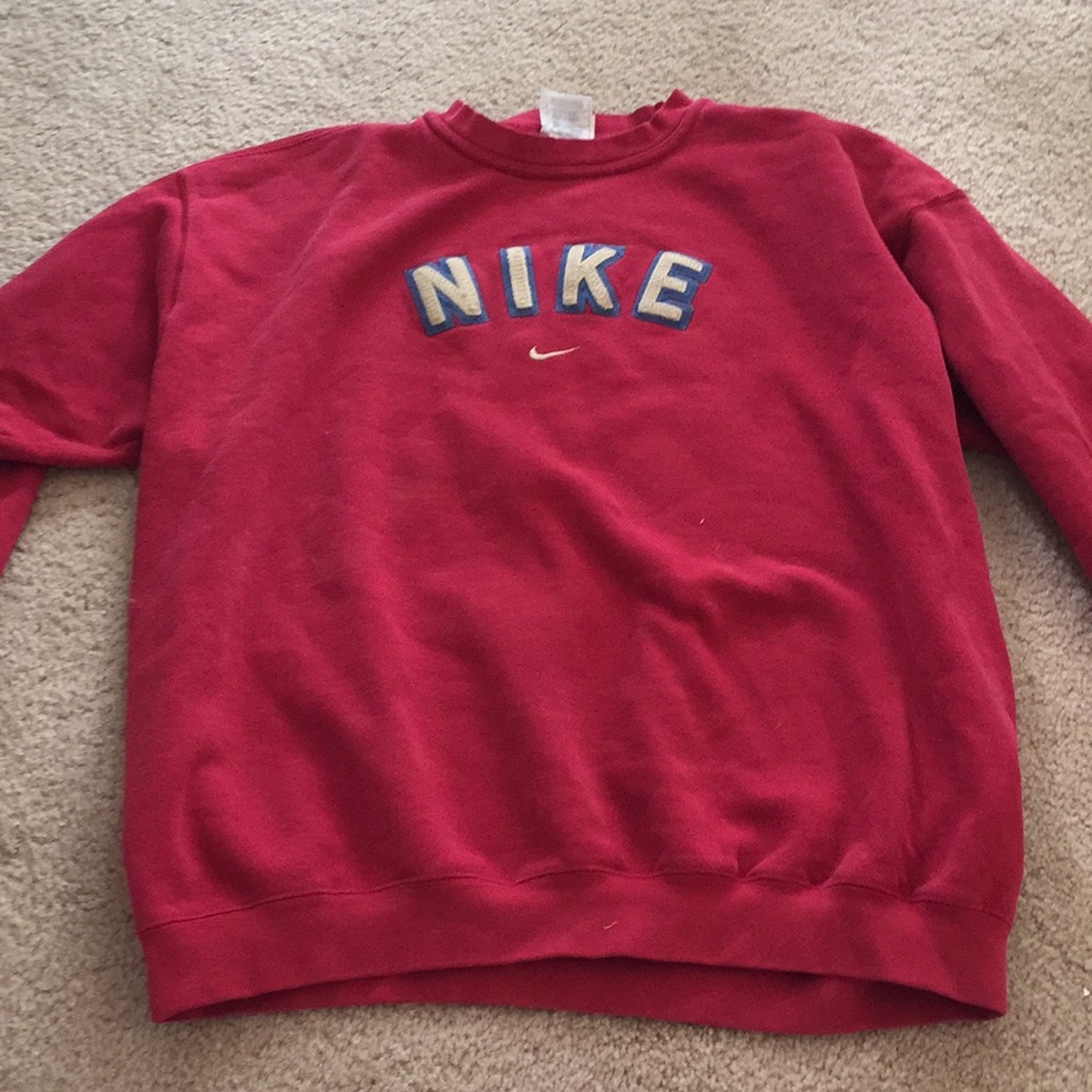 Red Nike pull over